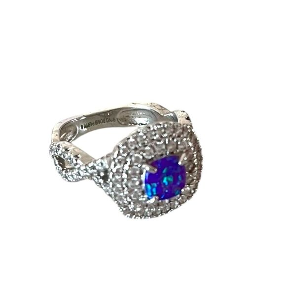 Bomb Party Fire Opal Silver Ring - Picture 4 of 4